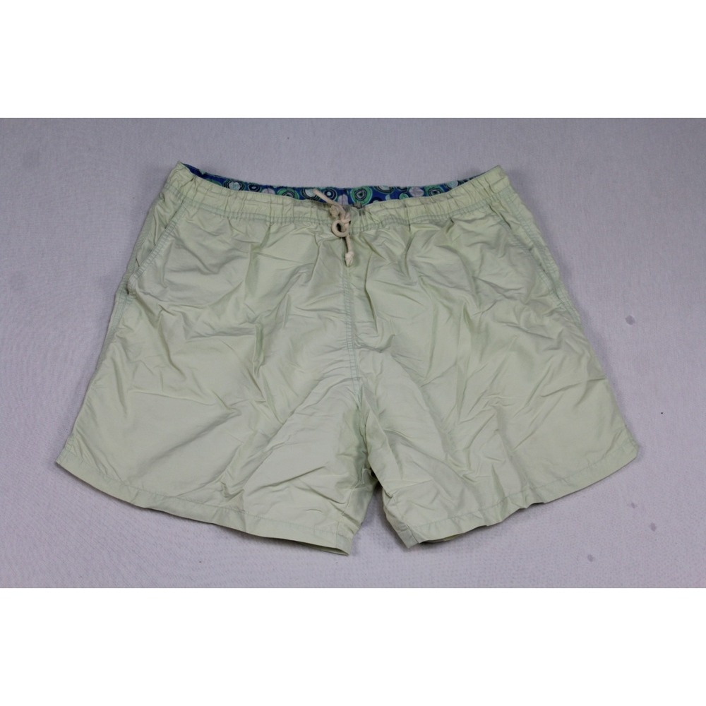 Peter Millar Men Green Board Shorts Summer Beach Casual Size Large